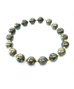 Stretch Stacking Bracelet Gold Flake Pyrite - clearpathherbicide