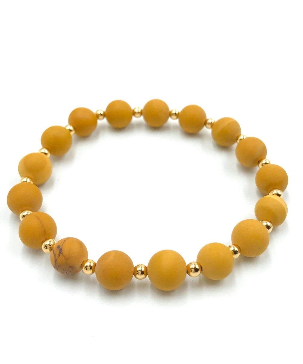 Stretch Stacking Bracelet Saffron Matte - miamidrugpossession