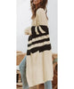 Striped Open Front Duster W/ Pockets - clearpathherbicide