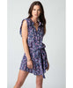 Strong Shoulder Mini Dress Blue Combo - clearpathherbicide