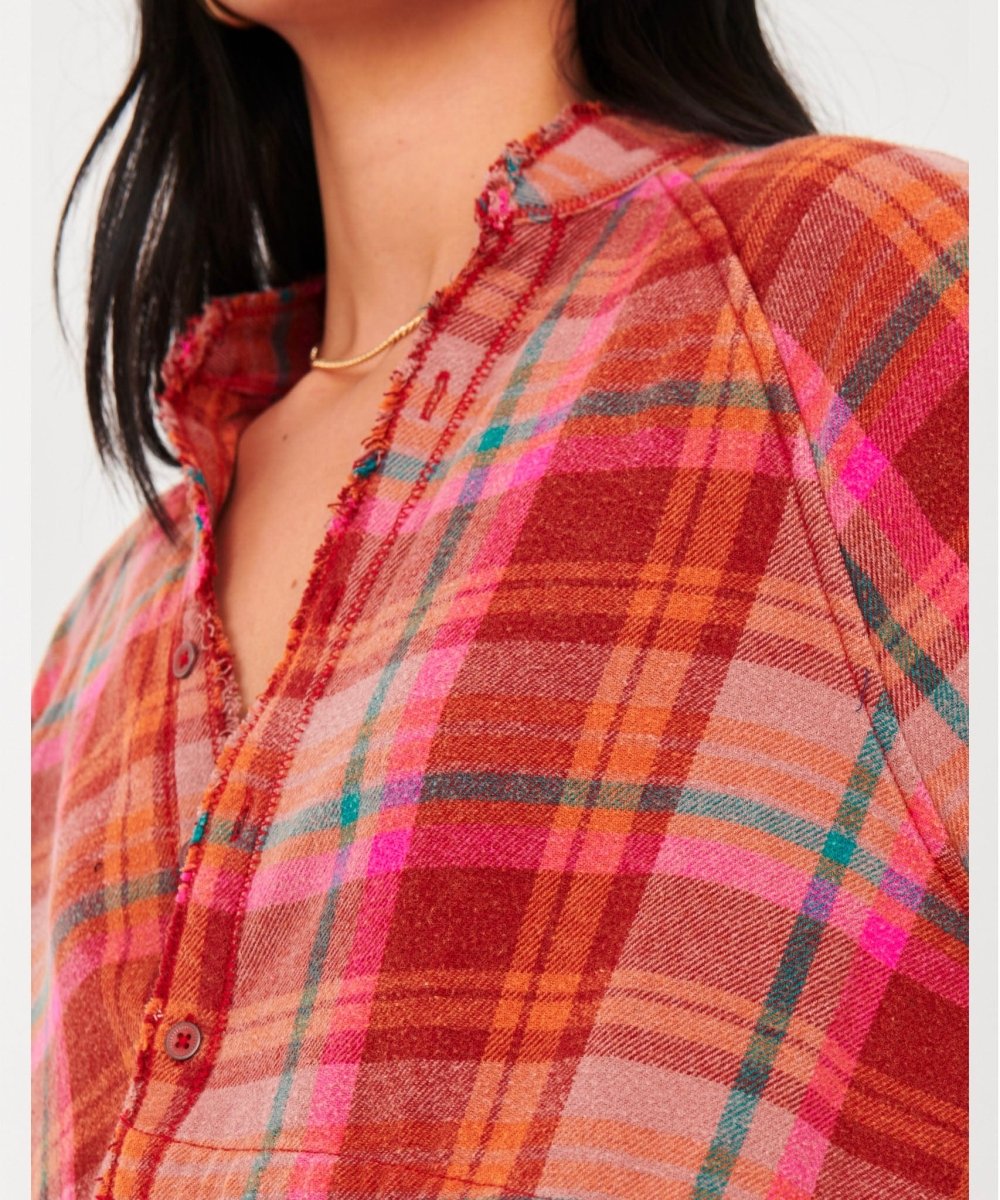 Summer Daydream Plaid Buttondown Berry - clearpathherbicide