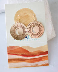 Sun and Moon Coin Earrings - PINK ARROWS