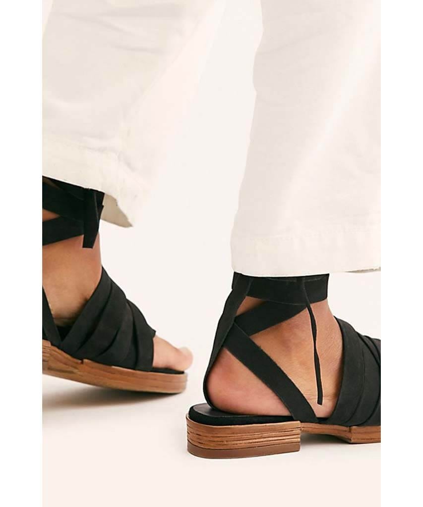 Sun Valley Wrap Sandal Black - miamidrugpossession