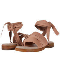 Sun Valley Wrap Sandal Natural - PINK ARROWS