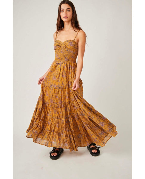 Sundrenched Printed Maxi Dress Dusty Olive Combo - miamidrugpossession