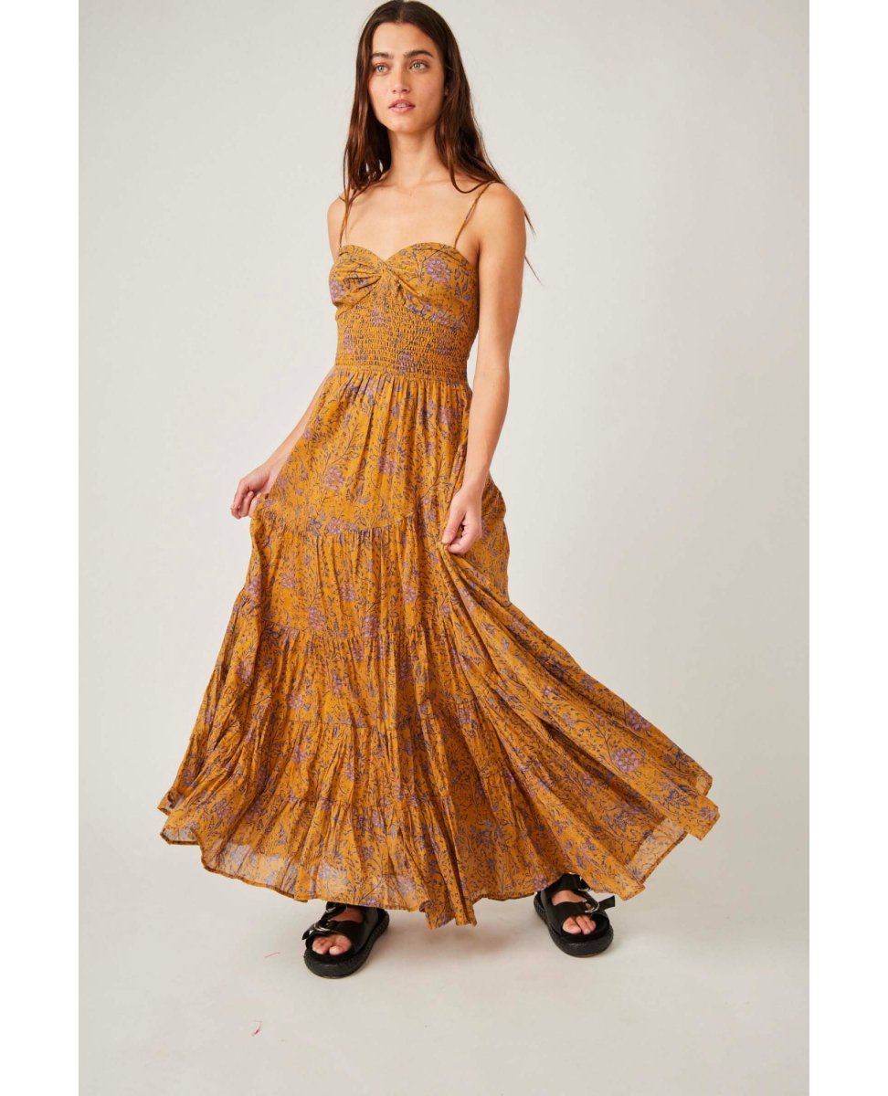 Sundrenched Printed Maxi Dress Dusty Olive Combo - miamidrugpossession