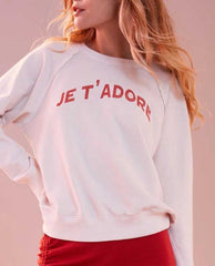 Sundry Je T'Adore Sweatshirt - PINK ARROWS