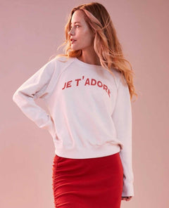 Sundry Je T'Adore Sweatshirt - PINK ARROWS