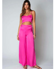 Sunset Wide Leg Pant Rose Pink - PINK ARROWS