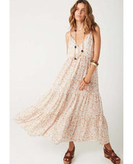 Sunshine Bandit Strappy Gown Desert Sage - PINK ARROWS