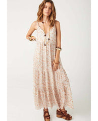 Sunshine Bandit Strappy Gown Desert Sage - PINK ARROWS