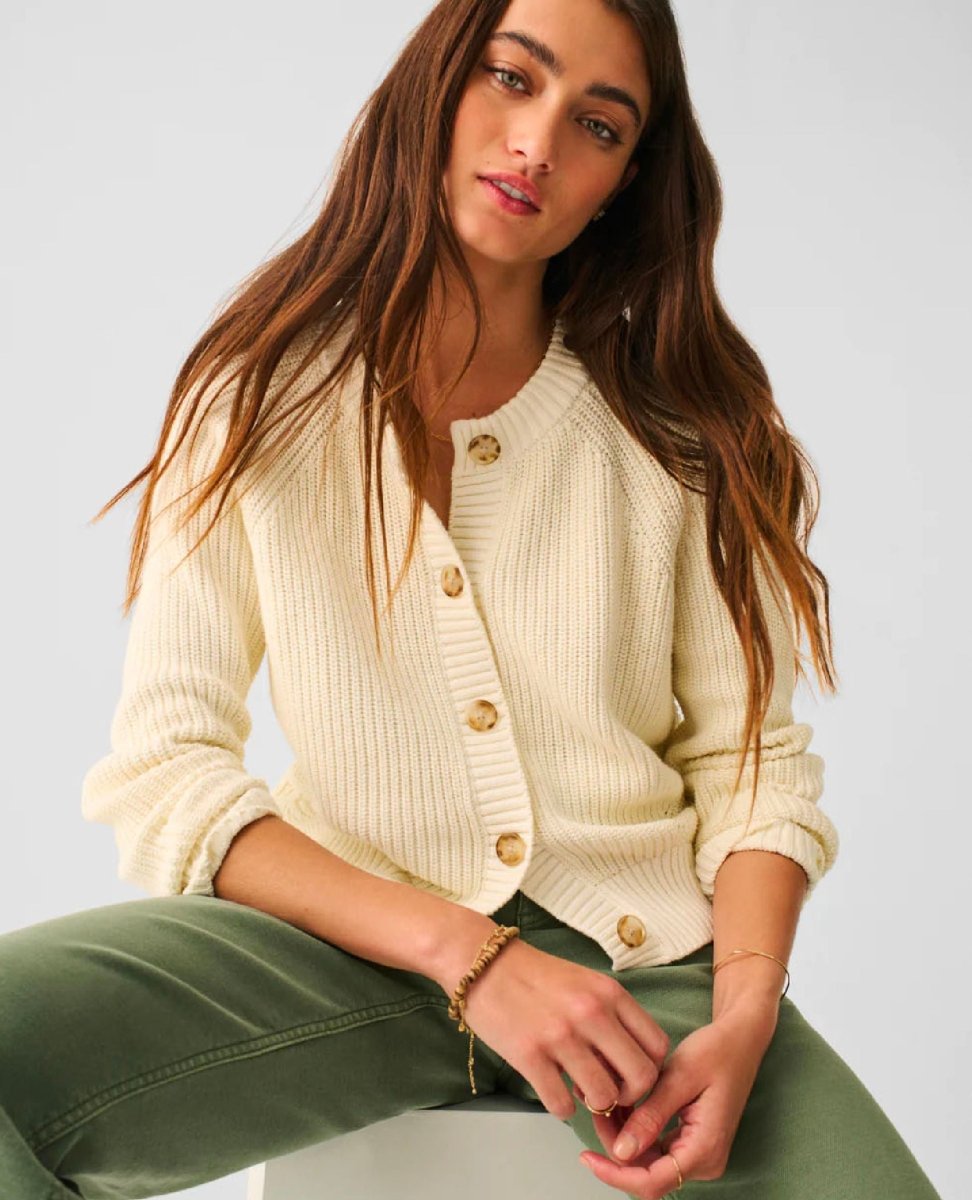 Sunwashed Fisherman Sweater Egret - miamidrugpossession