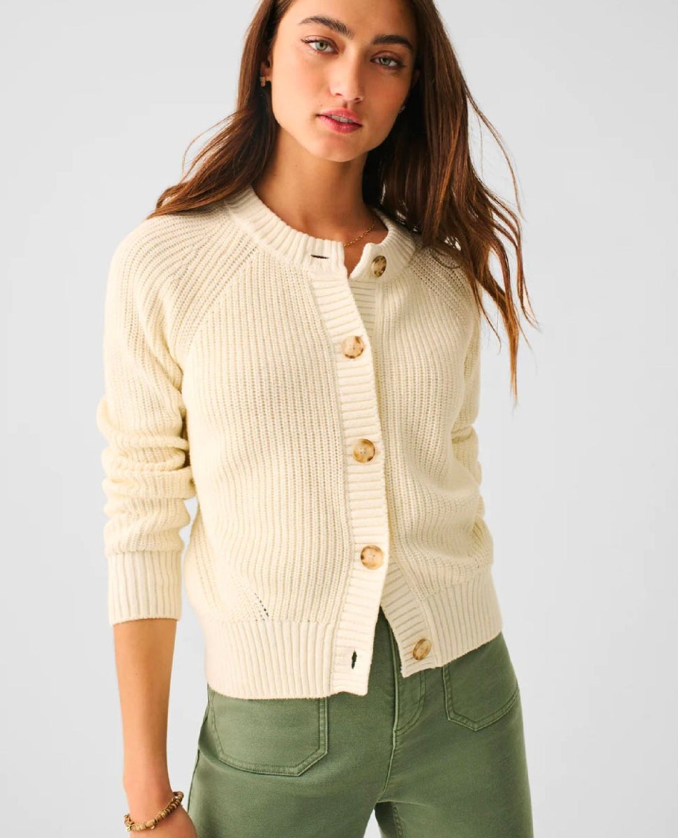 Sunwashed Fisherman Sweater Egret - miamidrugpossession