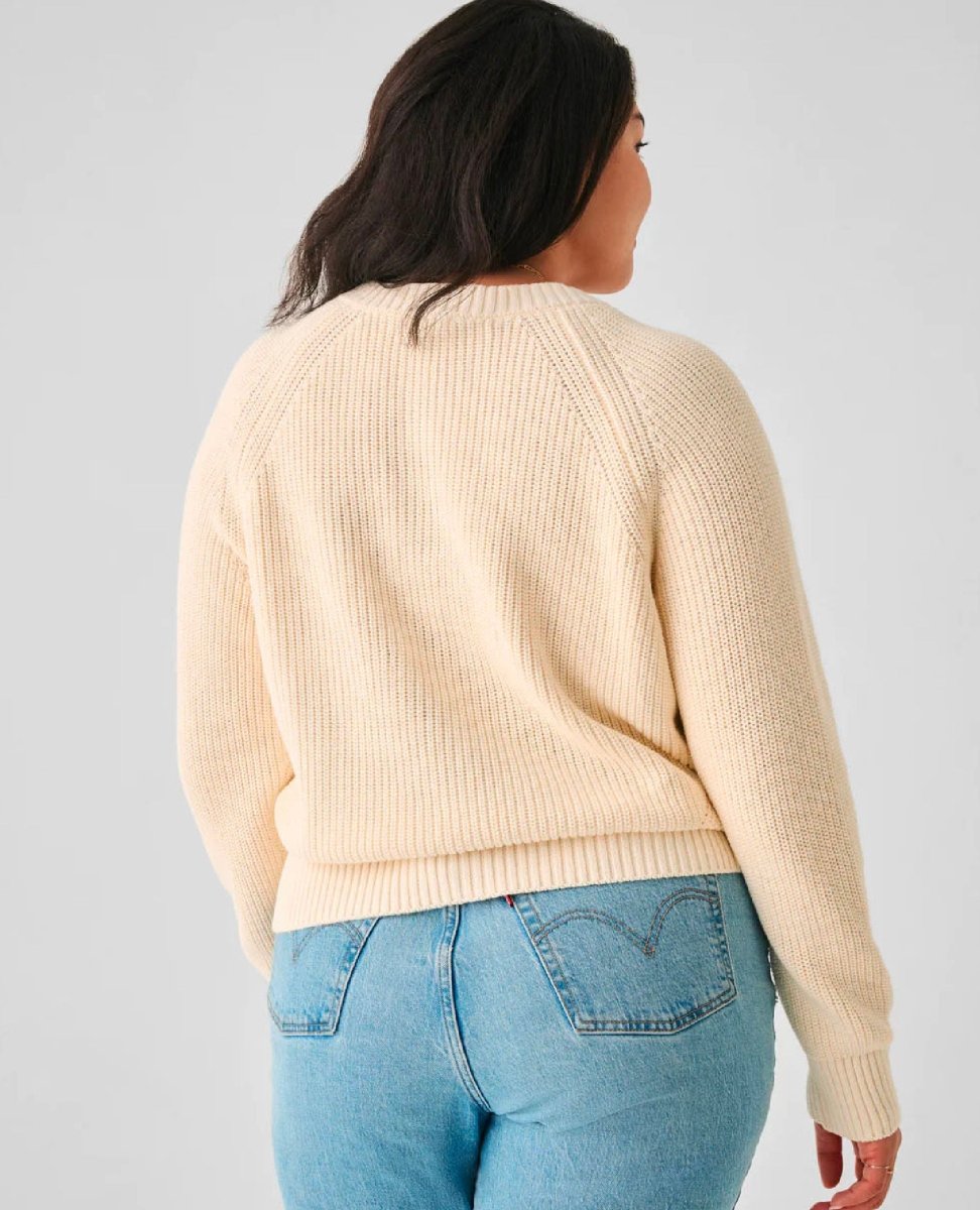 Sunwashed Fisherman Sweater Egret - miamidrugpossession