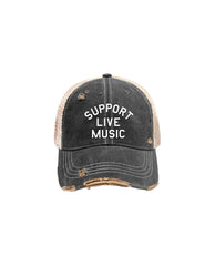 Support Live Music Trucker Hat - PINK ARROWS