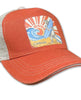 Surf Cali Bear Trucker Hat Burnt Orange - clearpathherbicide