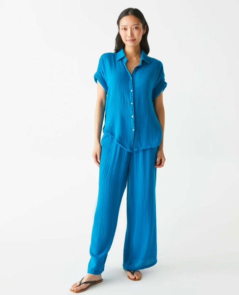 Susie Smocked Pant Pacific - miamidrugpossession