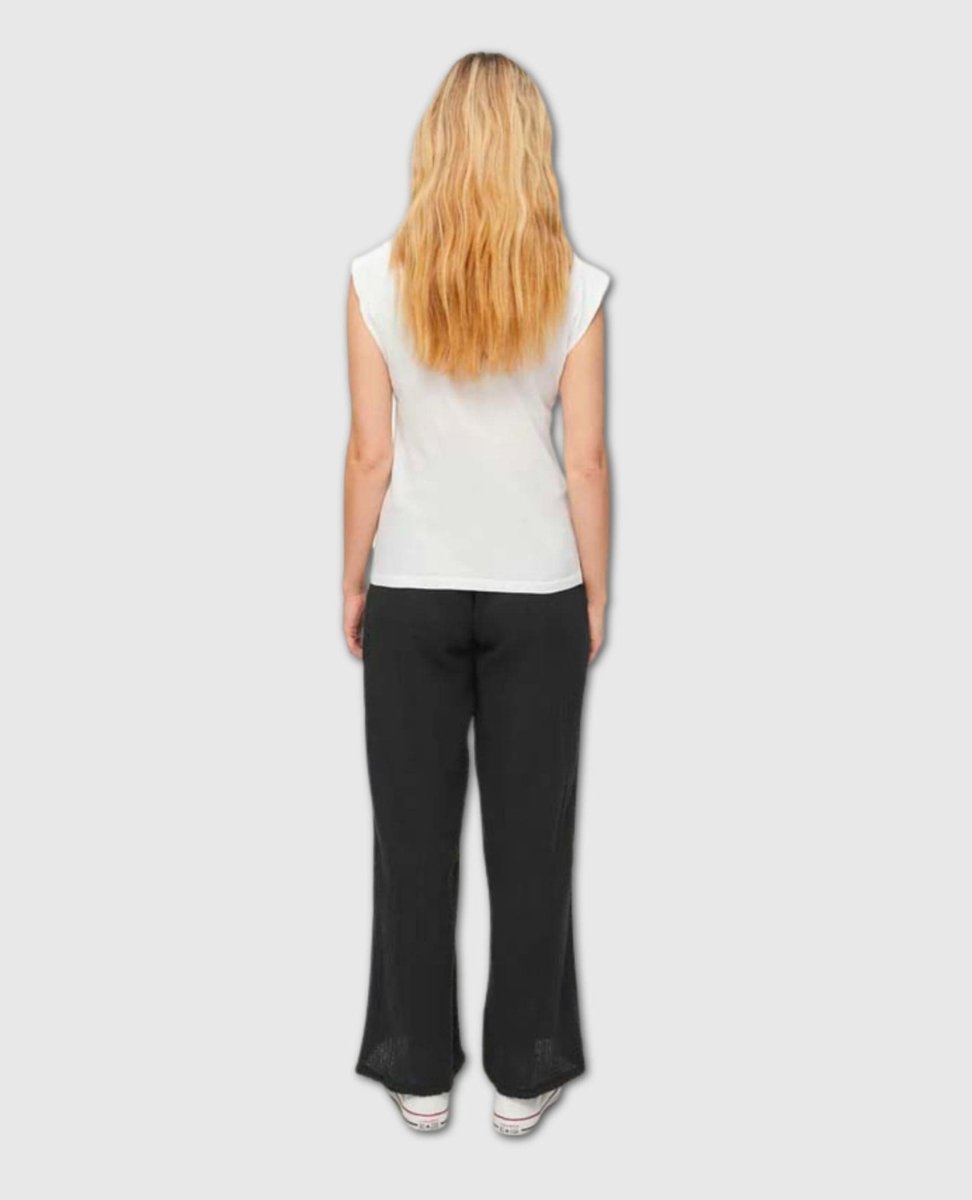 Susie Smocked Wide Leg Pant Black - miamidrugpossession