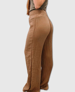 Susie Smocked Wide Leg Pant Safari - clearpathherbicide