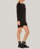 Sweater Tunic Dress Black - PINK ARROWS