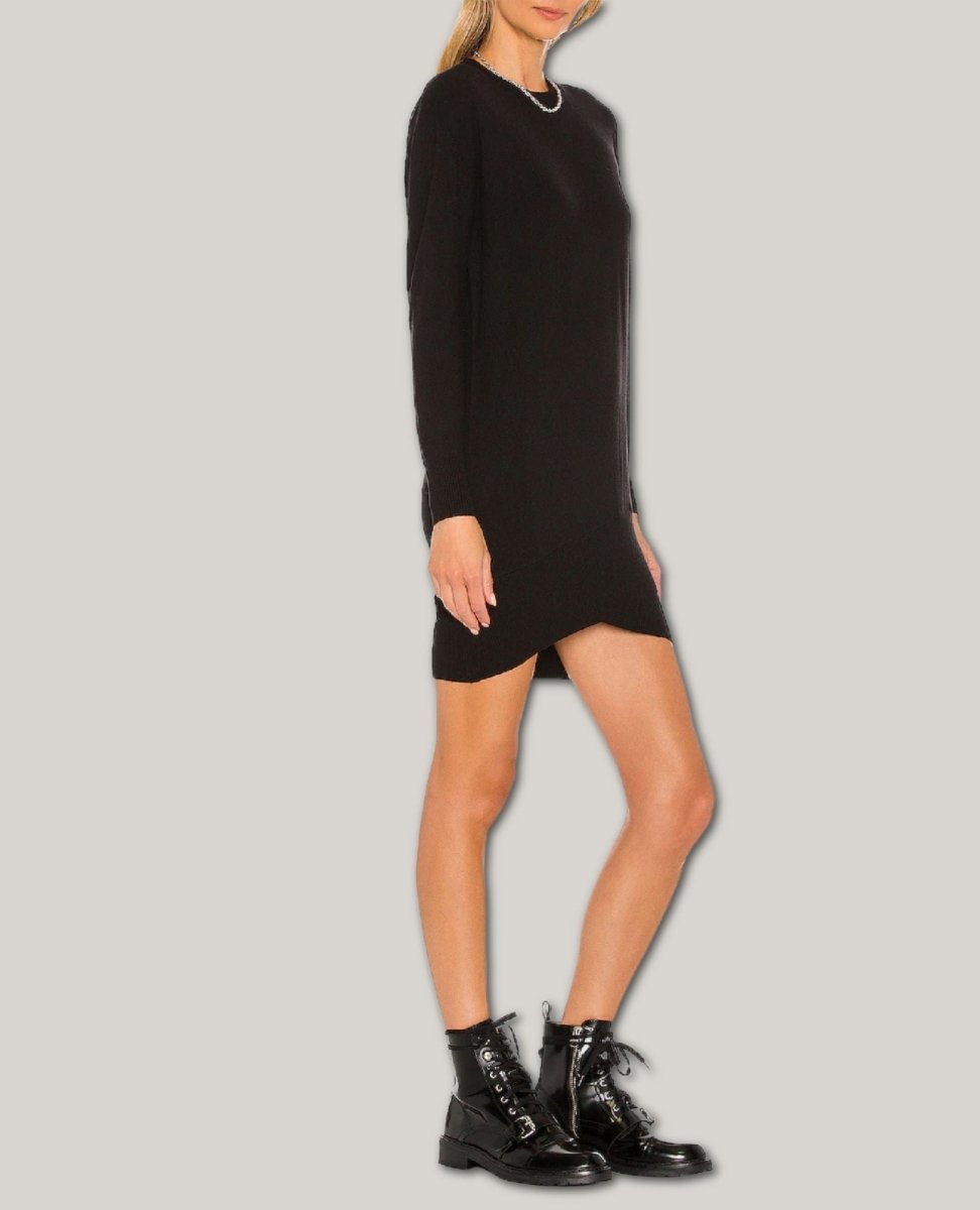 Sweater Tunic Dress Black - miamidrugpossession