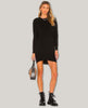 Sweater Tunic Dress Black - clearpathherbicide