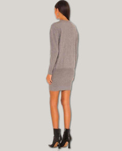 Sweater Tunic Dress Grey - PINK ARROWS