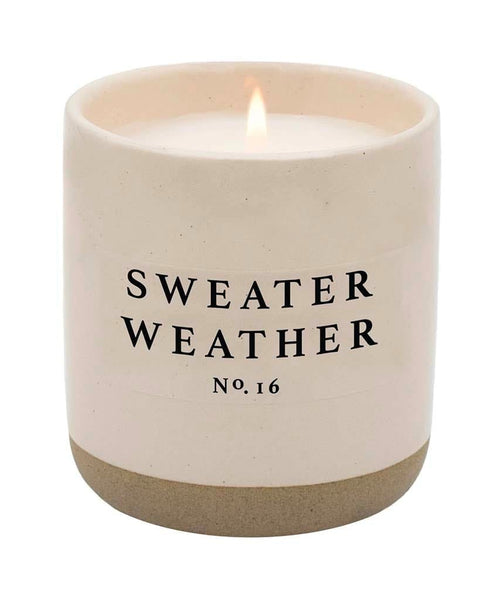 Sweater Weather Soy Candle | Stoneware Candle Jar - clearpathherbicide