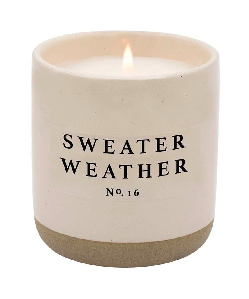 Sweater Weather Soy Candle | Stoneware Candle Jar - clearpathherbicide