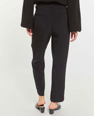 Tailored Straight Cut Black Doris Pant - PINK ARROWS