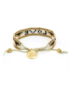 Taj LOVE Bracelet - White & Black - clearpathherbicide