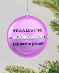 Taylor Swift Christmas Lights Ornament - PINK ARROWS