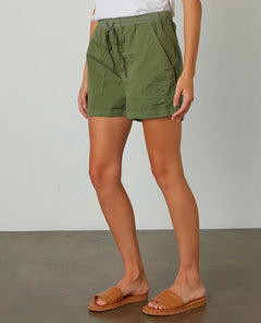 Tenley Drawstring Short Moss - miamidrugpossession