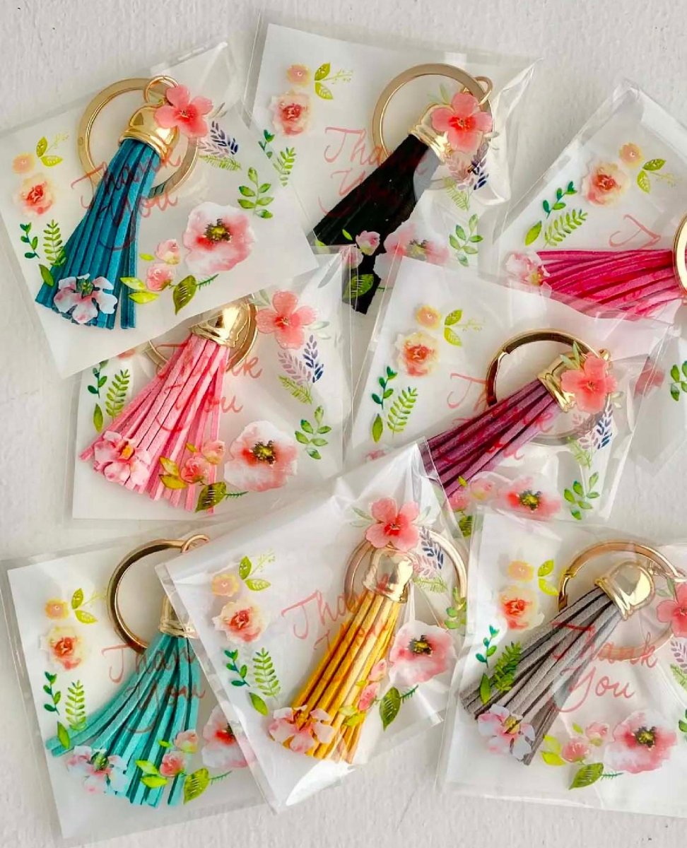 Thank You Gifts - Mini Tassel Keychain Assorted - PINK ARROWS