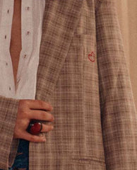 The Arizona Blazer in Check - PINK ARROWS