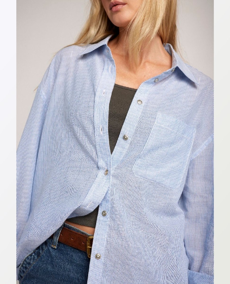 The Candid Lurex Baby Stripe Shirt - miamidrugpossession