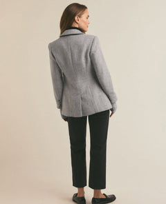 The City Blazer Ice Grey - PINK ARROWS