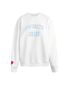 The Favorite Bride Sweatshirt White - PINK ARROWS