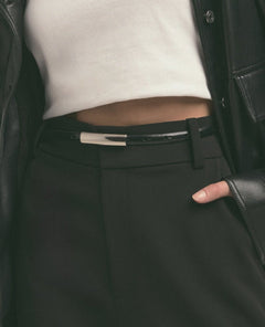 The Lady Belt Black Nickel - PINK ARROWS