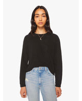 The Long Sleeve Slouchy Cut Off Black - miamidrugpossession