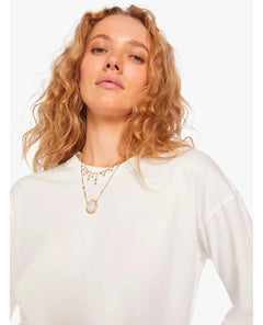 The Long Sleeve Slouchy Cut Off White - clearpathherbicide