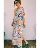 The Margot Caftan Golden Motley - miamidrugpossession