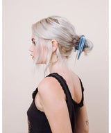 The Mariska Tie Scrunchie Light Blue Velvet - clearpathherbicide