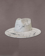 The Nomad Ivory Splatter Fedora - PINK ARROWS