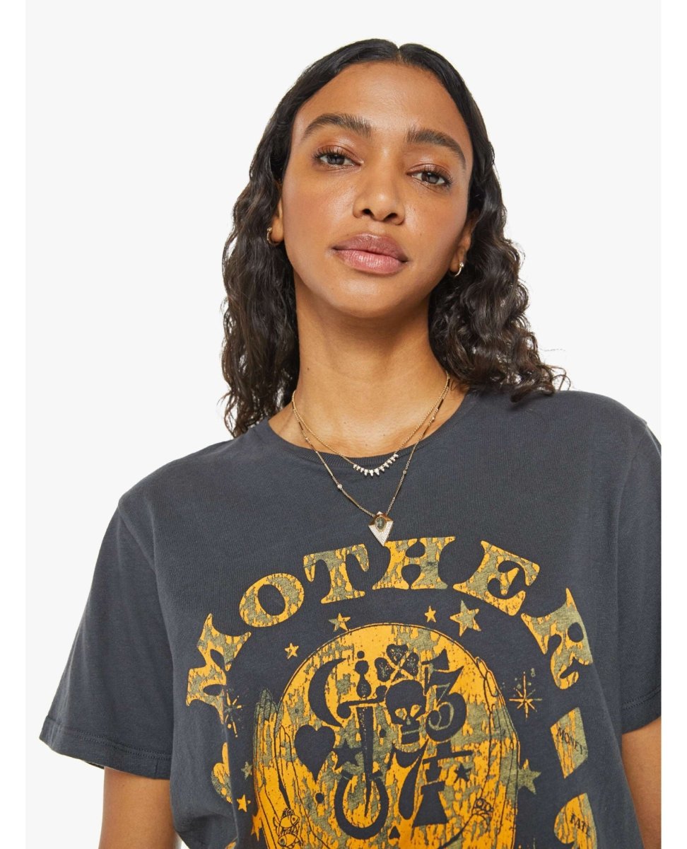 The Rowdy Occult Tee Golden Yellow Graphic - miamidrugpossession