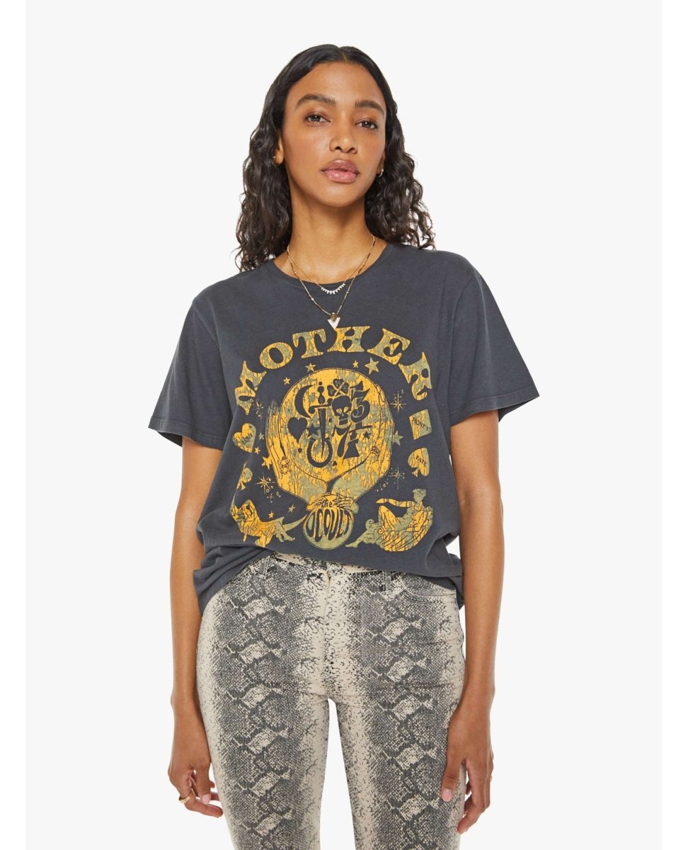 The Rowdy Occult Tee Golden Yellow Graphic - miamidrugpossession