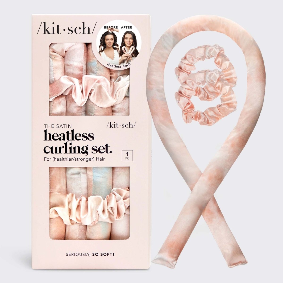 The Satin Heatless Curling Set - PINK ARROWS