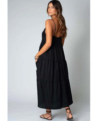 The Try Me Maxi Dress Black - PINK ARROWS