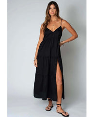 The Try Me Maxi Dress Black - PINK ARROWS