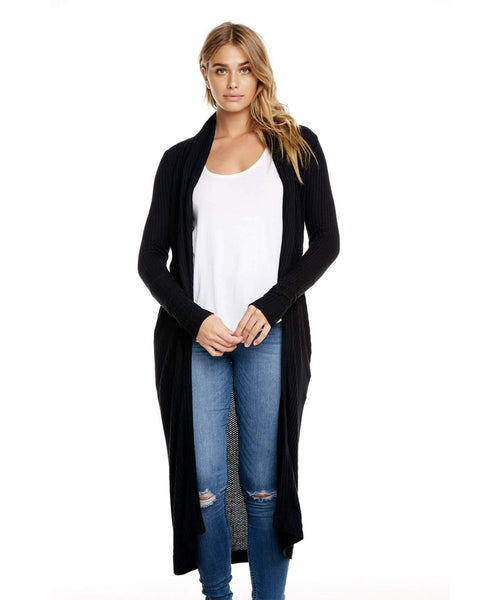 Thermal L/S Shawl Cardigan Black - clearpathherbicide